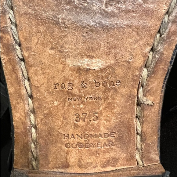 Rag & Bone Brown Leather Moto Boot size 37.5 (7.5) - Picture 7 of 8